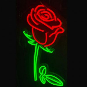 Mawar neon tanda neon romantis 5