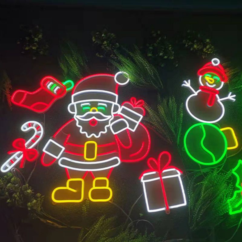 Tanda Neon Santa Claus Christma3