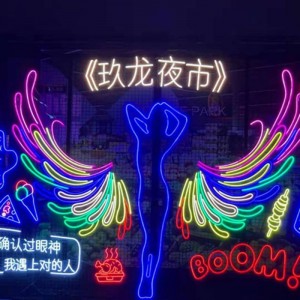Wings Neon sign Bulu Malaikat 4