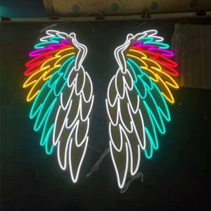 Wings Neon sign Angel feather colorful neon sign for take picture led neon signs