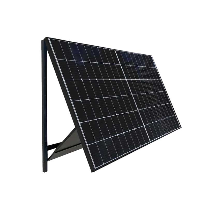 LEFENG 410W Monocrystalline 실리콘 태양 전지 패널 그리드 접이식 태양 광 모듈 야외 정원 사용 400W 마이크로 인버터가있는 내장 스탠드 PV 모듈 시스템