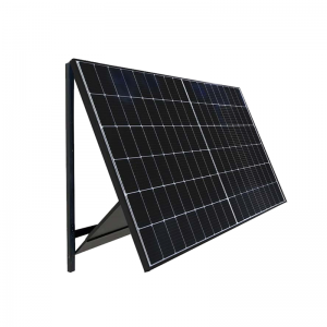 LEFENG 2PCS 410W Panel solar de silicio monocristalino Módulo fotovoltaico plegable ON-Grid Uso en xardíns ao aire libre Sistema de módulo fotovoltaico con soporte incorporado con micro inversor de 700W