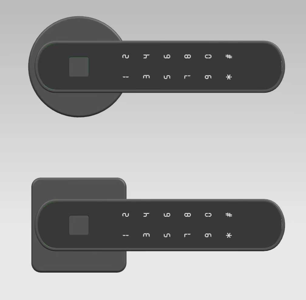 Fingeravtrycksdörrlås Nyckelfritt dörrlås Smartlås med knappsatshandtag Lösenkod Fingeravtrycksnycklar Lås upp Lätt att installera