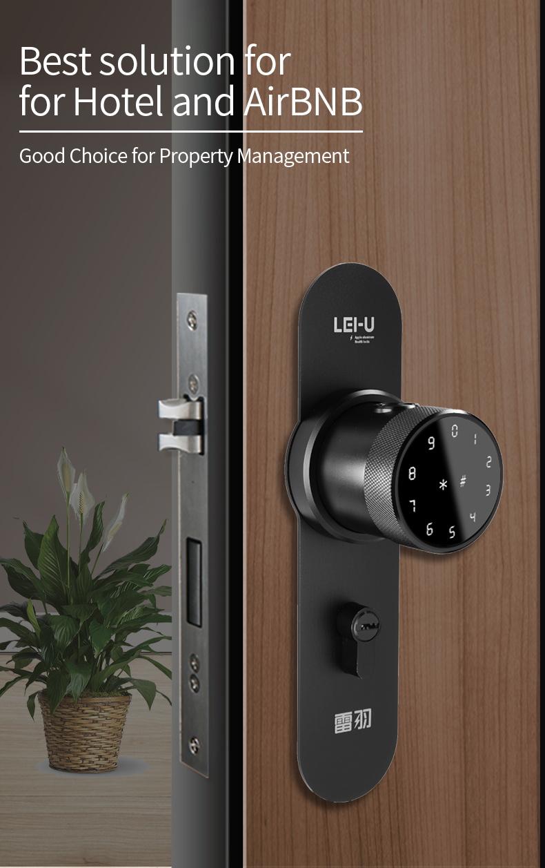Tuya Password Fingerprint Bluetooth Smart Door Lock