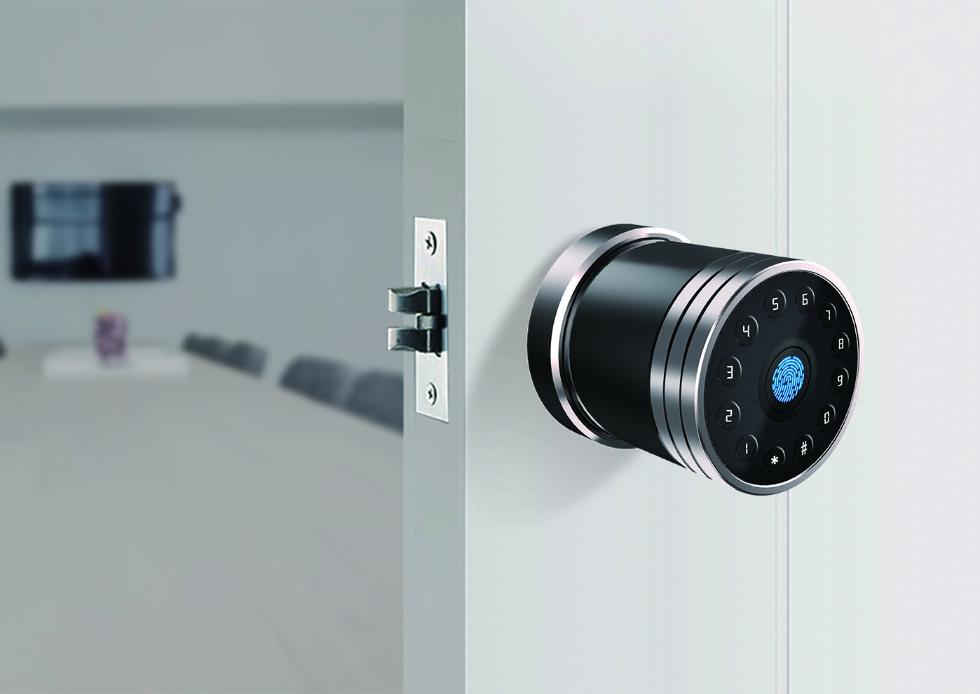 Jismoniy tugmalar bilan LeiU Fingerprint IC karta Smart Door Lock