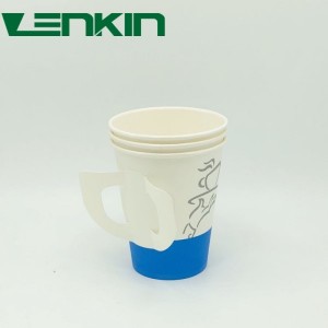8Boz na naka-print na disposable handle na paper cup