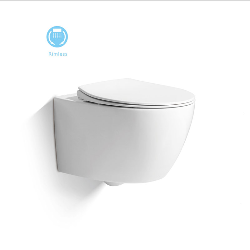 Vonios tualeto spinta Keramikiniai pakabinami tualetai su paslėpta cisterna, rodomas vaizdas