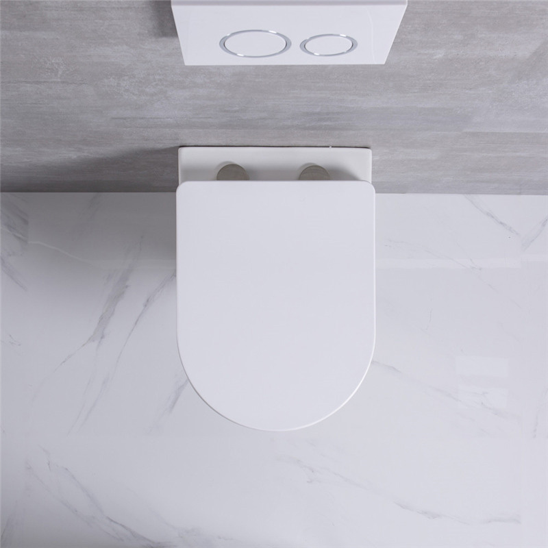 Jeropeesk 3.5-4L super wetterbesparjend stil hingjende toilette keramyk mei vortex-spoeling