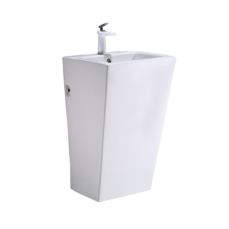 European hotel washroom floor mounted basins bathroom full pedestal one piece basin