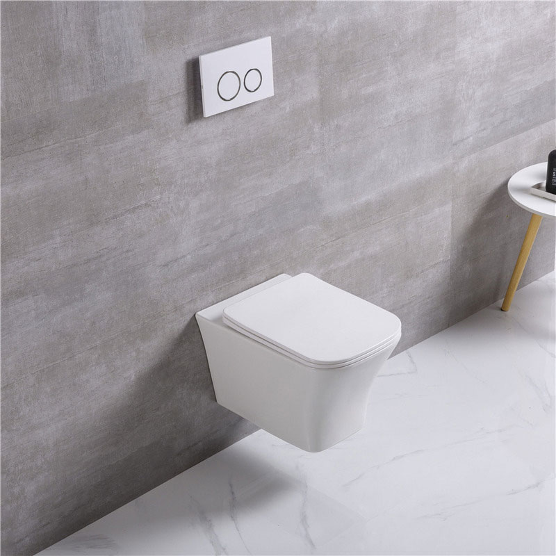 ຜູ້ຜະລິດໂຮງງານຜະລິດສີ່ຫຼ່ຽມຫ້ອຍ wc rimless mounted toilets wall hung toilets