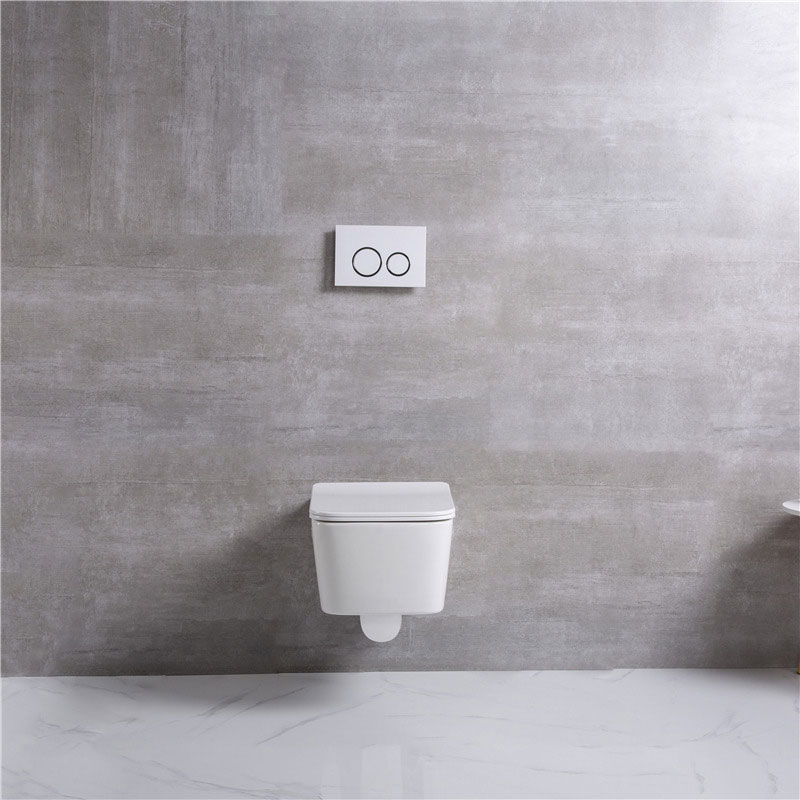 ევროპული სტანდარტის CE სერთიფიკატი კვადრატული ჩამოკიდებული ტუალეტის კედელზე დამონტაჟებული ტუალეტის კედელზე ჩამოკიდებული ტუალეტები