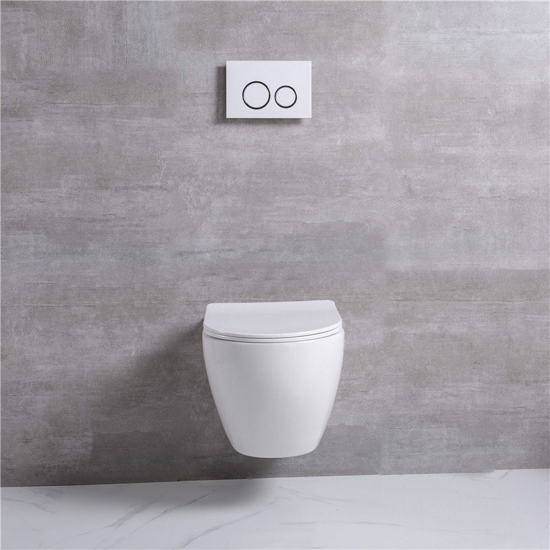 Kupaonski keramički okrugli zidni WC WC s PP UF presvlakom za sjedalo s mekim zatvaranjem