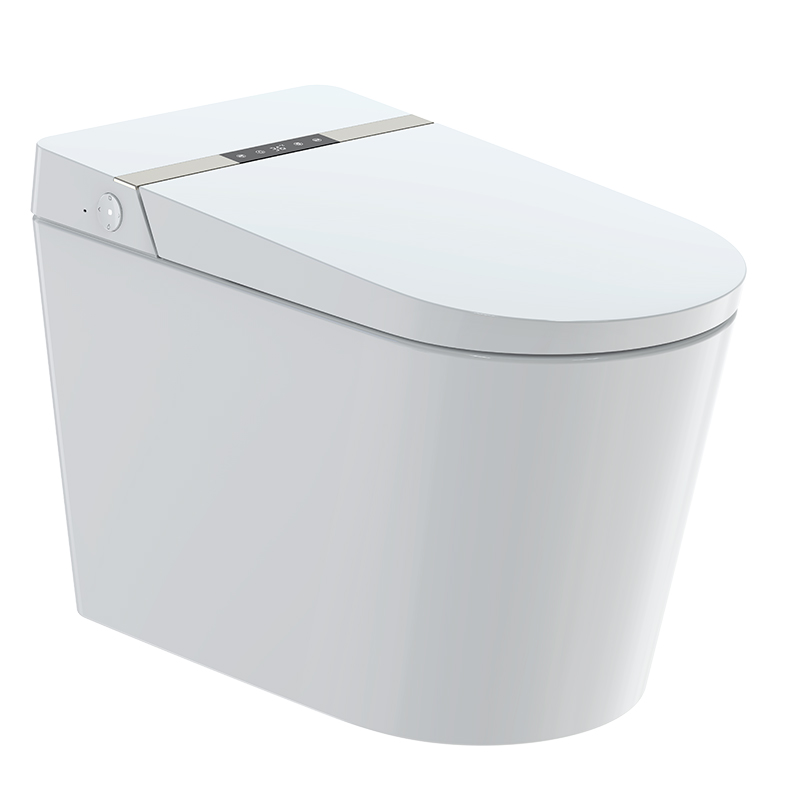 ການອອກແບບໃໝ່ Smart Tankless One Piece Automatic Sensor Flushing Toilet Luxury Intelligent Toilets with sterilization