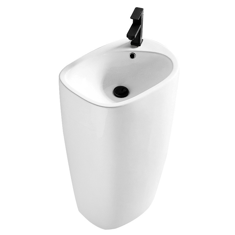 New deign ຫ້ອງນ້ໍາເຊລາມິກຫນຶ່ງສິ້ນ pedestal basin ພື້ນ washbasin