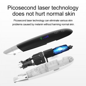 LS-058 Sigur pentru uz casnic, portabil, cicatrice, pistrui, pistrui, alunițe, pentru îndepărtarea îngrijirii pielii, pix cu laser picosecundă