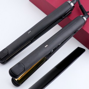 LS-H1031 High Heat Portable Black gold straight hair splint Professional Electric Hair Curly & Straightener