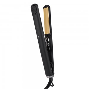 LS-H1031 Высокотемпературная портативная шина для прямых волос черного золота Professional Electric Hair Curly & Straightener