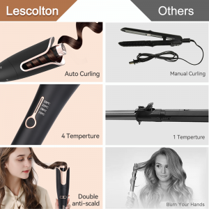 LS-H1026 Encrespador de cabelo de ar preguiçoso Operação com um toque Rolos giratórios automáticos Encrespadores de cabelo Duração longa