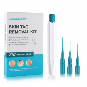 LS-D826 3 in 1 Skin Tag Removal kit 3 Size Skin Tag Removal Pen Auto Micro Band Mole Wart Tag Remover With Cleansing Swabs