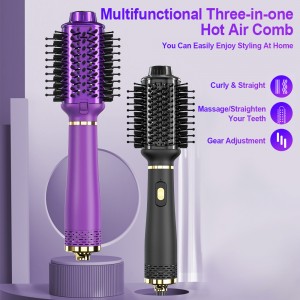 LS-H1061 One Step Hair Dryer Brush 4 sa 1 Negative Ion Hair Straightener Kit Electric Hot Air Blow Dryer Brush Comb
