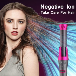LS-H1093 3 sa 1 Automatic Hair Curler Curling Wand Rollers nga adunay 3 Interchangeable Ceramic Barrels