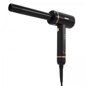 LS-083 2 In 1 New Model LED Display Magic Black Color Big Power Hair Curly Magic Curling Iron with Three Temperature