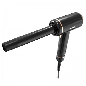 LS-083 2 In 1 New Model LED Display Magic Black Color Big Power Hair Curly Magic Curling Iron with Three Temperature