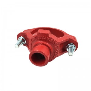 FM UL goedkard ductile Iron Grooved Outlet Mechanical Tee