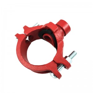 FM UL disatujuan ductile beusi grooved outlet Mechanical Tee