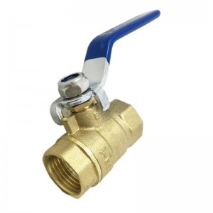 Chrome Plated brass ball valve ከሴት ክሮች እና ሰማያዊ እጀታ ያለው የባህር ውሃ እና ፀረ-ባክቴሪያ አጠቃቀም