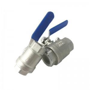 3/4" ከፍተኛ ግፊት ባለ ሁለት ቁራጭ ኳስ ቫልቭ ከሴት ክሮች ጋር ANSI 150lb CF8m 304 316 Wcb Full Port Manual Ball valve