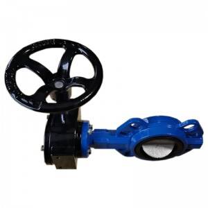 Ductile iron blue coating high performance butterfly valve