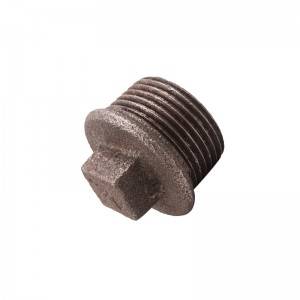 malleable cast iron pipe fittings plugs water pipe plug white water filter pipe fittings