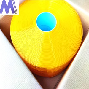 Yellow ribbed transoarentdoor curtain  anti-insect  plastic strip curtain