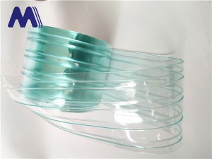 антистатични прозрачни PVC лентови завеси двойно оребрени завеси за врати ролка