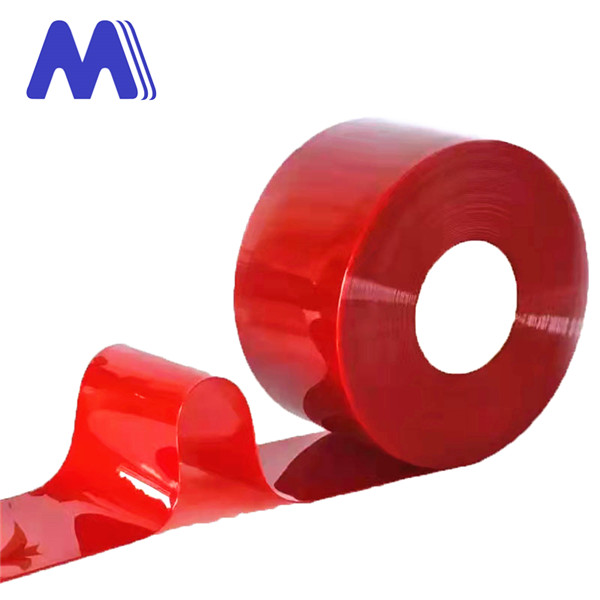Rød solid sveising industrielle kommersielle dørgardiner 2mmx200mm plast PVC stripegardiner dører