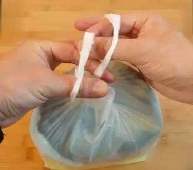 How did you tie the plastic bags?