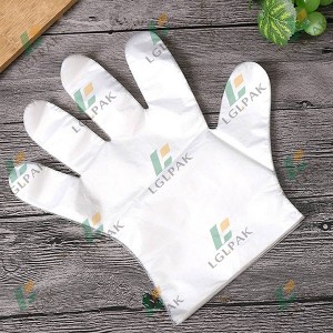 Inopisa-inotengesa China Inoraswa Inodzivirira Yakajeka LDPE HDPE PE Plastic Gloves