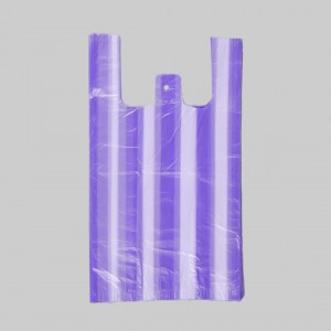 HDPE Stripe T-Shirt Grocery Bag in Different Colors