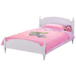Európsky štýl Detská posteľ z masívneho dreva nábytok do spálne princezná biela farba