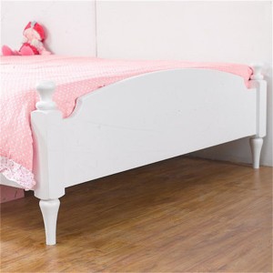 Европейски стил Детско легло от масивно дърво принцеса мебели за спалня бял цвят