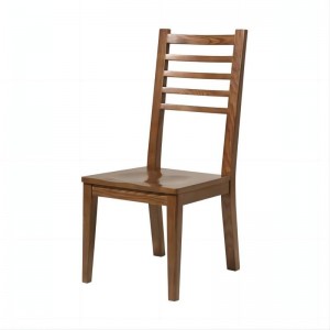 Red oak upholstered backrest dining chair-moderno-dark stained