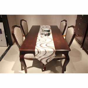 שולחן אוכל וכיסאות עתיקים מעץ ליבנה מלא, גרסה מאופקת
