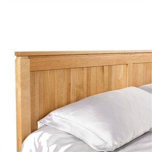 Solid White Oak North Europe Style Double Bed na may Frame