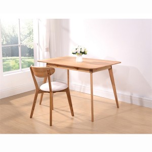 ठोस सफेद ओक खाने की मेज और कुर्सियाँ, आधुनिक, प्राकृतिक रंग, सादगी