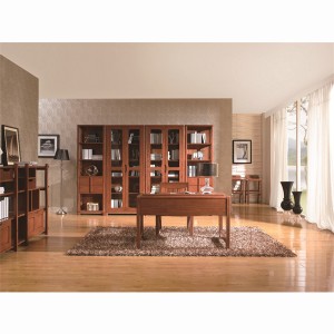 قفسه کتاب ایستاده چند منظوره بلوط سفید جامد، سازگار با محیط زیست