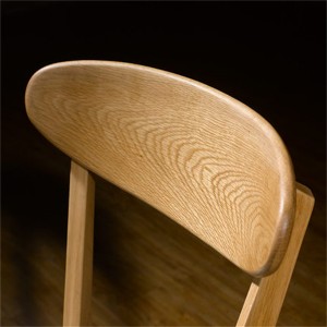 Masīvbalta ozola mīksta spilvena ēdamistabas krēsls moderns, dabīgā krāsā