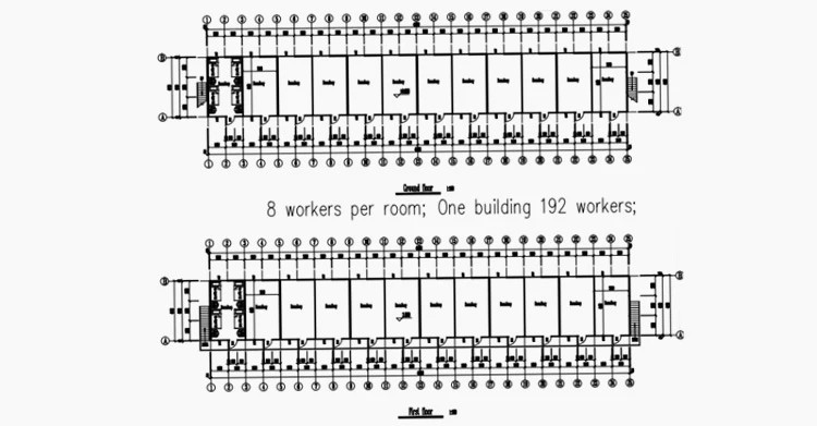 Campo de trabalho modular pré-fabricado tipo K (13)