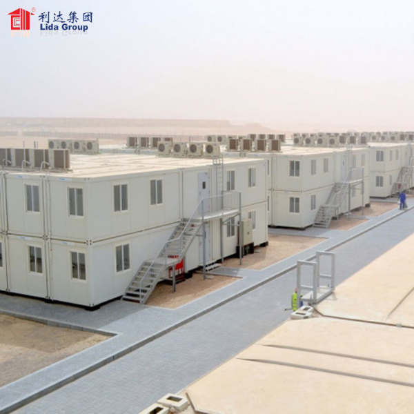 Prefabricated Living Expandable Container House សម្រាប់ការដ្ឋានសំណង់