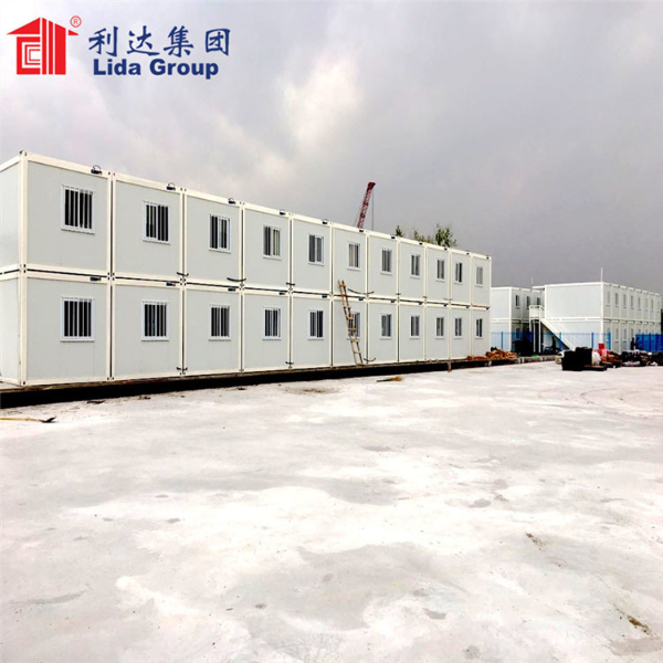 ការិយាល័យចល័តប្រណិតដែលអាចប្ដូរតាមបំណងបាន Prefabricated House Flat Pack Container House